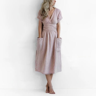 Lucia Comér - Elegantes Leinenkleid