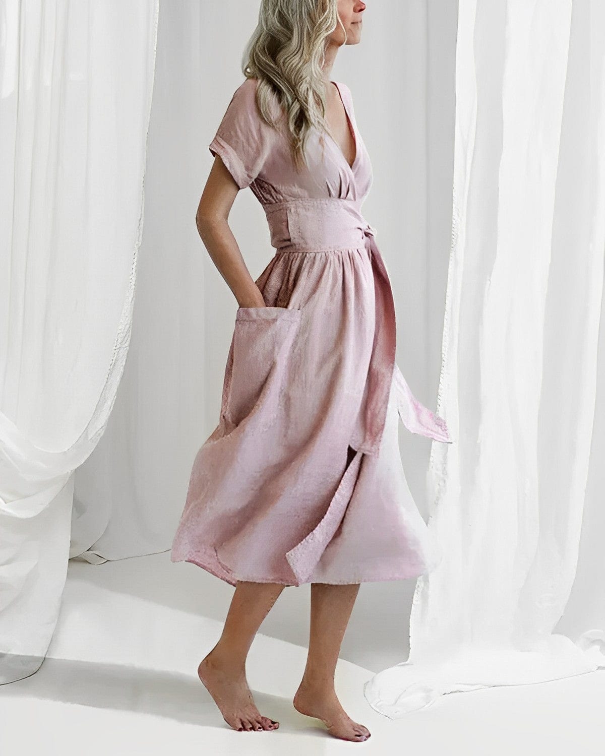 Lucia Comér - Elegantes Leinenkleid