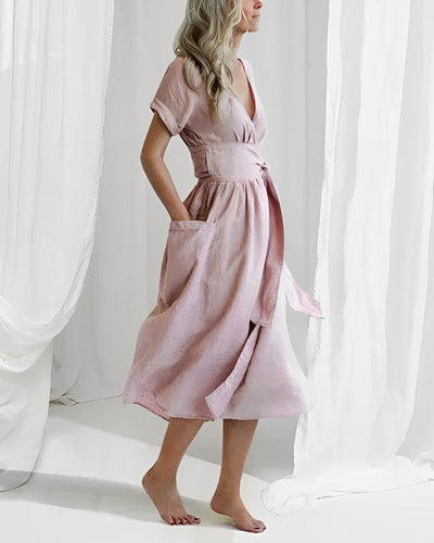 Lucia Comér - Elegantes Leinenkleid