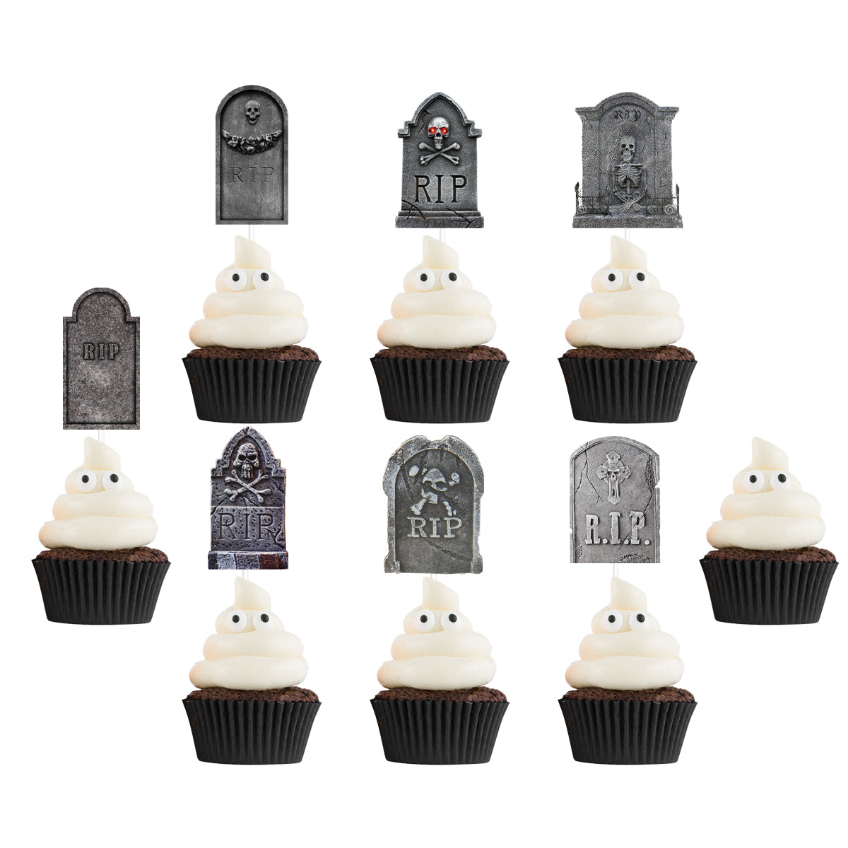 GespenstischeAufsätze™ Tombcake Halloween Cupcake-Aufleger