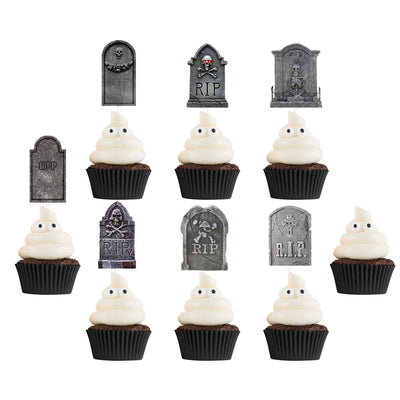 GespenstischeAufsätze™ Tombcake Halloween Cupcake-Aufleger