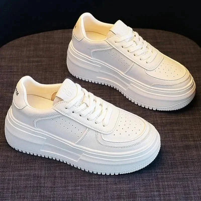 Zephanie Plateau Ganzweiße Sneakers