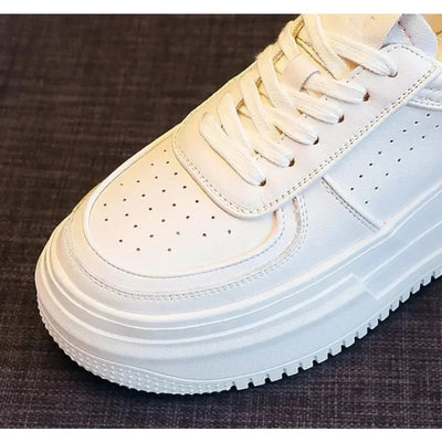 Zephanie Plateau Ganzweiße Sneakers