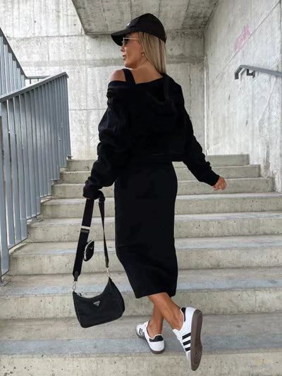 Elma | Kleid und Strickjacke im Set
