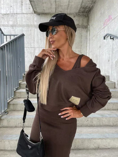 Elma | Kleid und Strickjacke im Set
