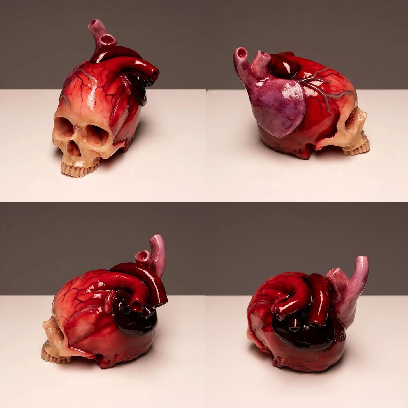 HerzSchädel™ Pumpscull Realistische Halloween-Schädel-Skulptur in Herzform