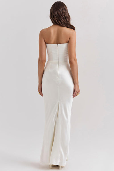 Ezra - Elegantes trägerloses Korsett Maxikleid