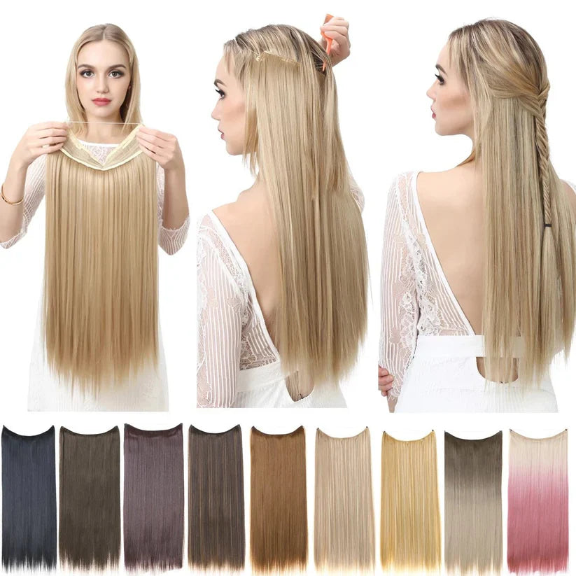 SeidigeSträhnen™ Natürliche Glam Transformation Haarverlängerungen