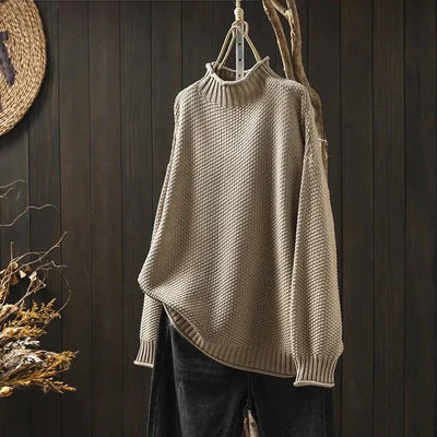 MILOU | GESTRICKTER ROLLKRAGENPULLOVER MIT STIL