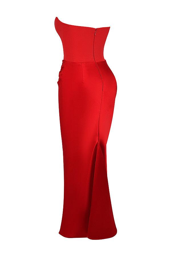 Ezra - Elegantes trägerloses Korsett Maxikleid