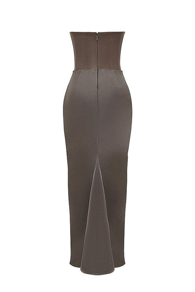 Ezra - Elegantes trägerloses Korsett Maxikleid