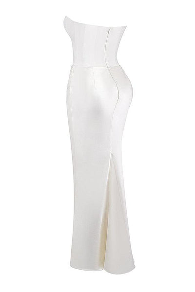 Ezra - Elegantes trägerloses Korsett Maxikleid