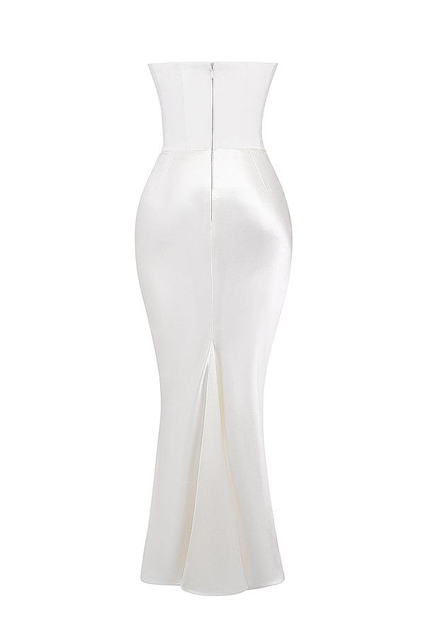 Ezra - Elegantes trägerloses Korsett Maxikleid