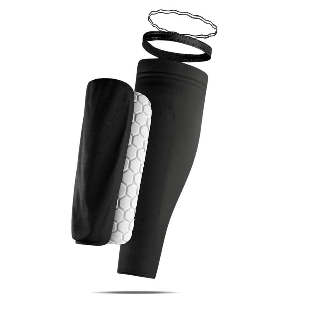 ShinGuard Kompressions-Schienbeinschoner | Integriertes Sockendesign | EVA-Schaum Stoßdämpfung