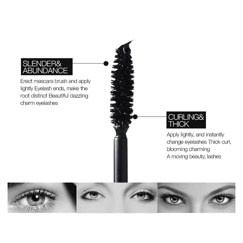 2+2 Gratis | Wimperntusche Volumen 4x | Langanhaltend & Wischfest bis 24h | Wasserfest Mascara Schwarz