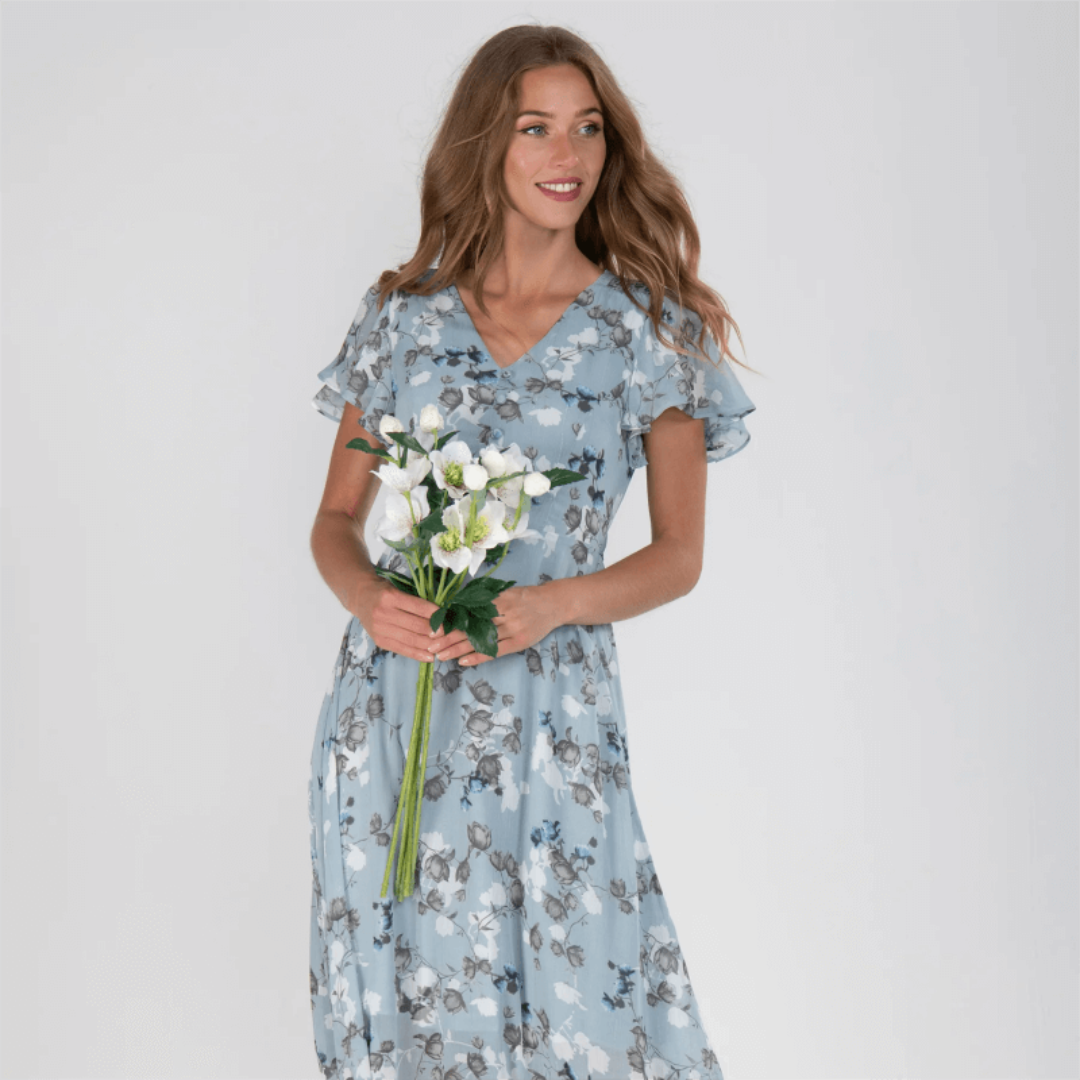 Damen Sommer Formelles Blumen Hochzeitsgast Kleid | Maxi
