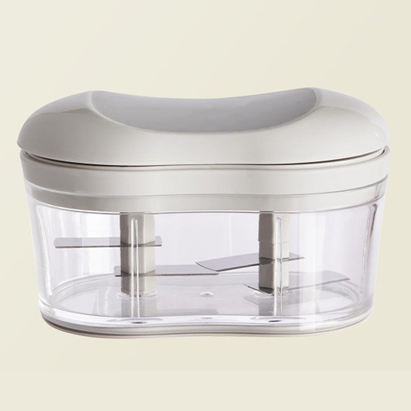 Handbetriebener Lebensmittelzerkleinerer | Stromlos & Kompakt | Edelstahlklingen | Manuelle Küchenhilfe