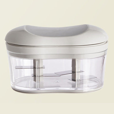 Handbetriebener Lebensmittelzerkleinerer | Stromlos & Kompakt | Edelstahlklingen | Manuelle Küchenhilfe