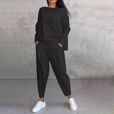 Agathe™ Langärmeliger Rundhalsausschnitt & Hose