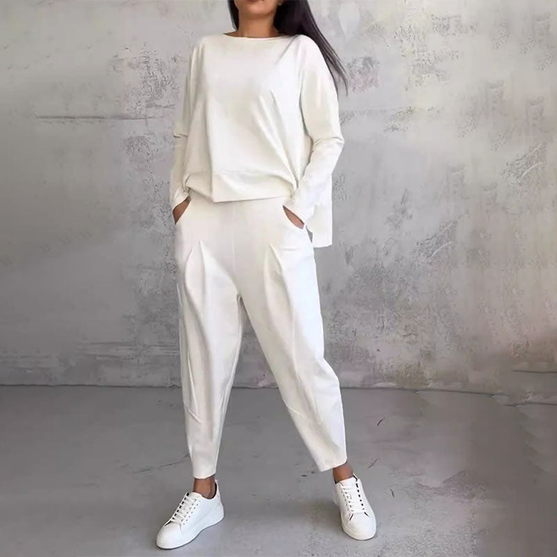 Agathe™ Langärmeliger Rundhalsausschnitt & Hose