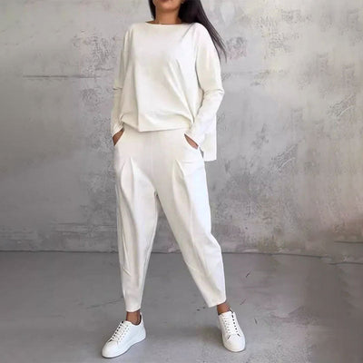 Agathe™ Langärmeliger Rundhalsausschnitt & Hose