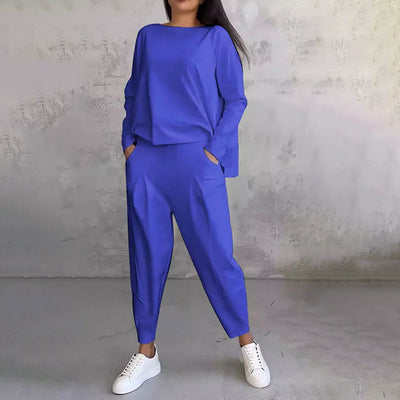 Agathe™ Langärmeliger Rundhalsausschnitt & Hose