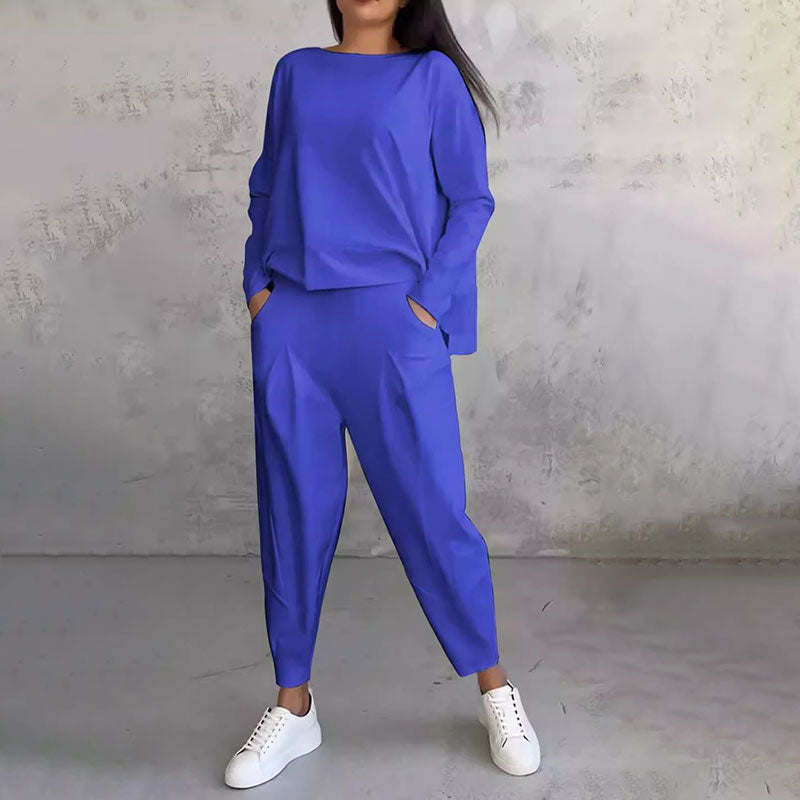 Agathe™ Langärmeliger Rundhalsausschnitt & Hose