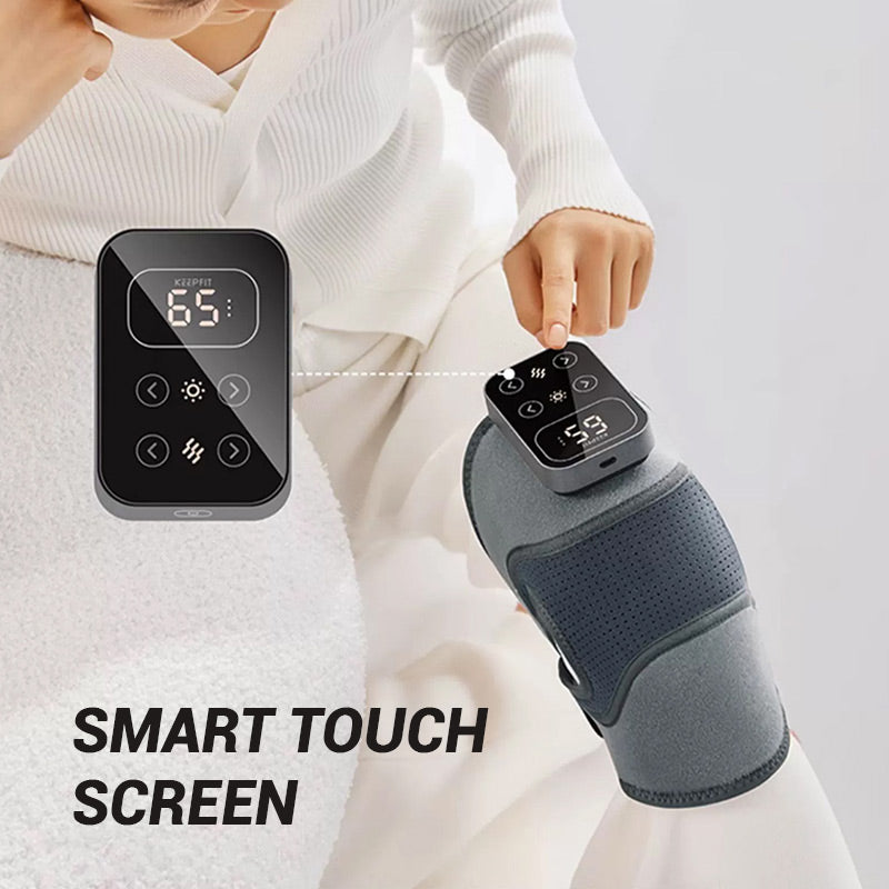 Beheizte Kniebandage mit Massage | Wärmetherapie & Vibrationsmodi | USB/Netzadapter | Verstellbar & Atmungsaktiv