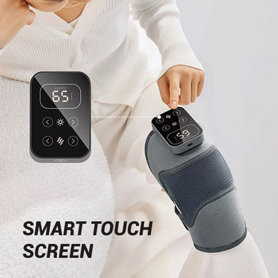 Beheizte Kniebandage mit Massage | Wärmetherapie & Vibrationsmodi | USB/Netzadapter | Verstellbar & Atmungsaktiv