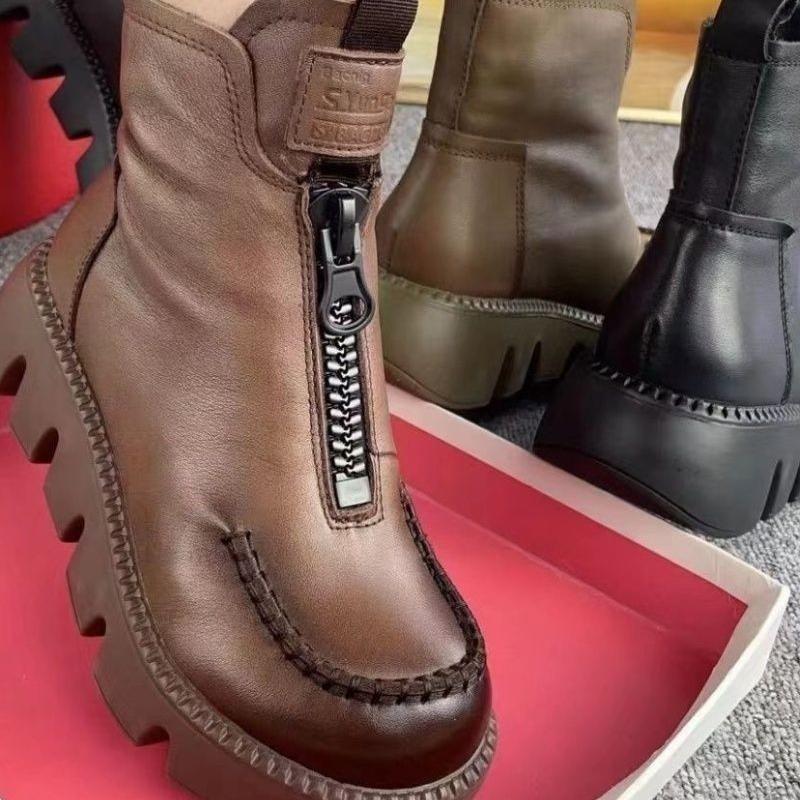 LederReißverschluss™ Statement Stiefel mit Reißverschluss