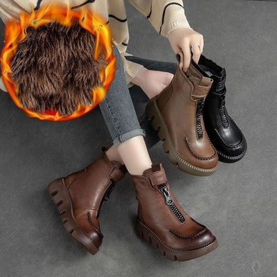 LederReißverschluss™ Statement Stiefel mit Reißverschluss