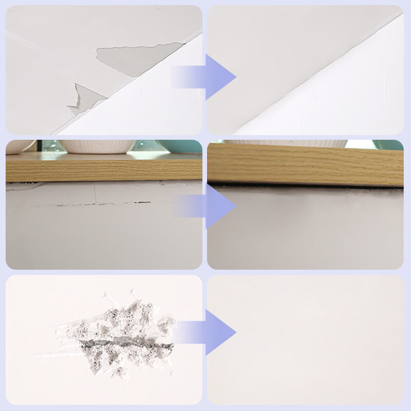 Weiße Wandreparaturpaste | Fliesen & Wand Reparatur Set | Wasserdicht, Rissfest & Schnelltrocknend | Professionelles Ergebnis