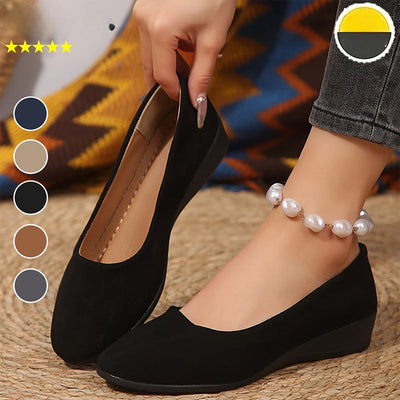 Neue Ankunft🎀Elegante leichte rutschfeste Flachabsatz-Wedgeschuhe