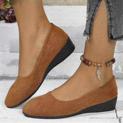 Neue Ankunft🎀Elegante leichte rutschfeste Flachabsatz-Wedgeschuhe