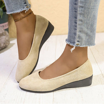 Neue Ankunft🎀Elegante leichte rutschfeste Flachabsatz-Wedgeschuhe