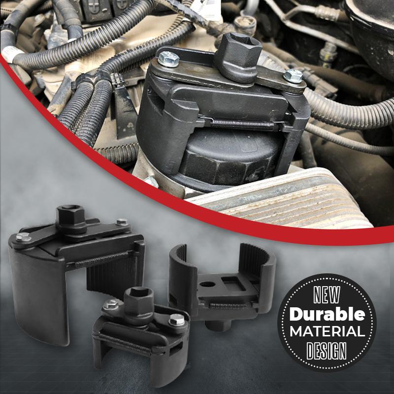 Ölfilterzange | Verstellbar 60–80 mm | Rutschfeste Greifzähne | Kompatibel mit ½-Zoll-Ratsche