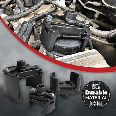 Ölfilterzange | Verstellbar 60–80 mm | Rutschfeste Greifzähne | Kompatibel mit ½-Zoll-Ratsche