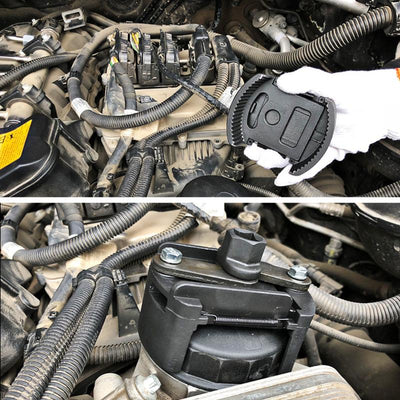 Ölfilterzange | Verstellbar 60–80 mm | Rutschfeste Greifzähne | Kompatibel mit ½-Zoll-Ratsche