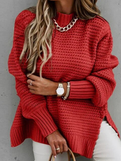 Caraleena | Der neue halbhohe Halsausschnitt Elegante Pullover-Oberteile