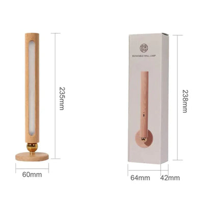 SpinStrahl™ Drehbare Lampe aus Holz