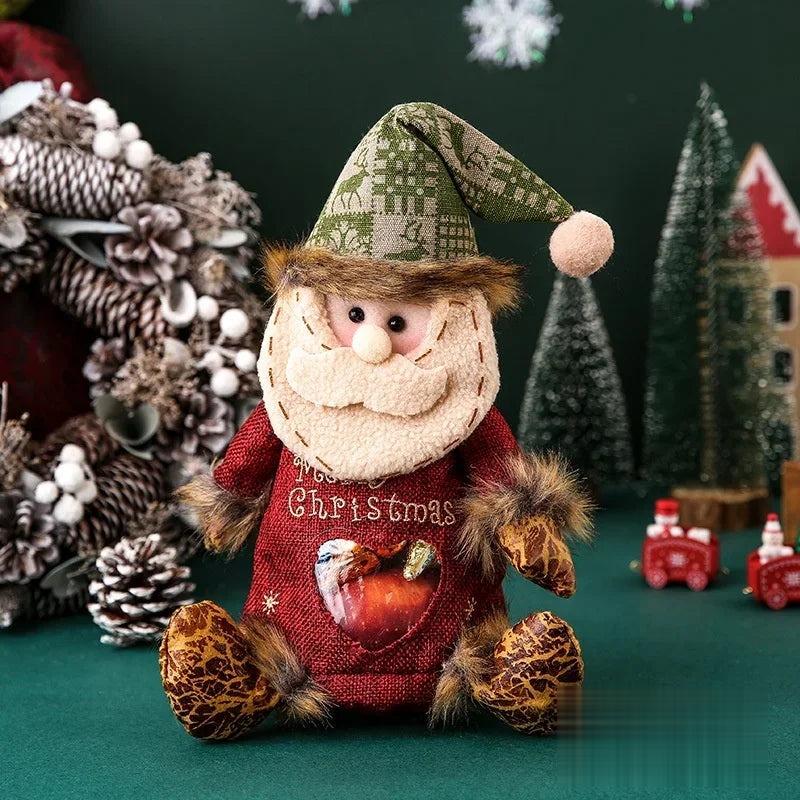 Weihnachtliche Geschenkbeutel | Wiederverwendbare Geschenkverpackung mit Santa & Schneemann Design